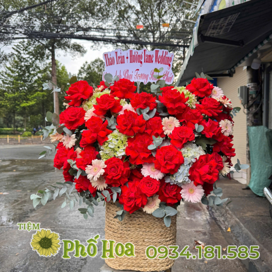 Giỏ Hoa Chúc Mừng - ms 117